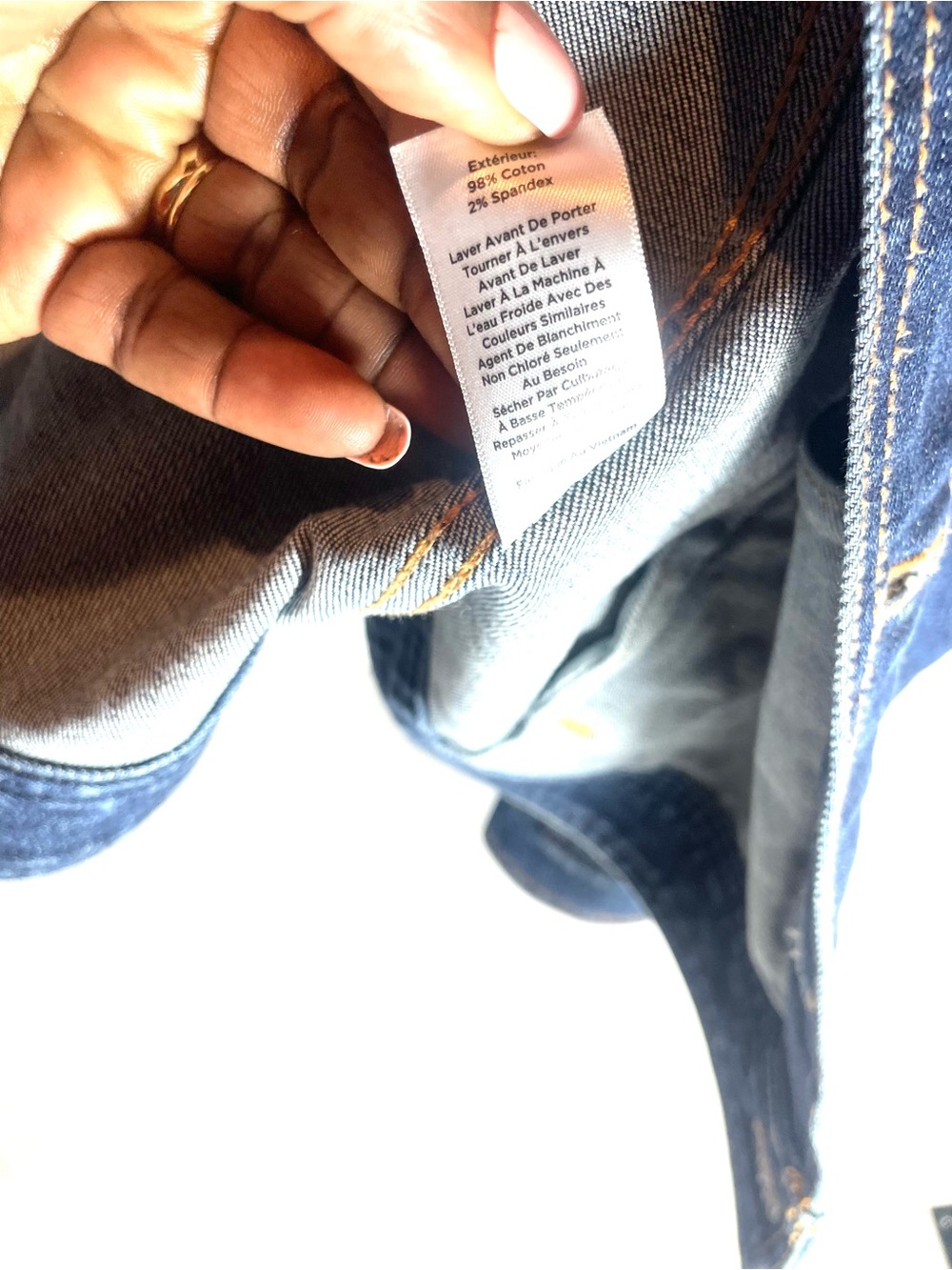 Talbots Dark Wash Denim Jacket Size 2X Classic Stretch Jean Jacket - Picture 9 of 12